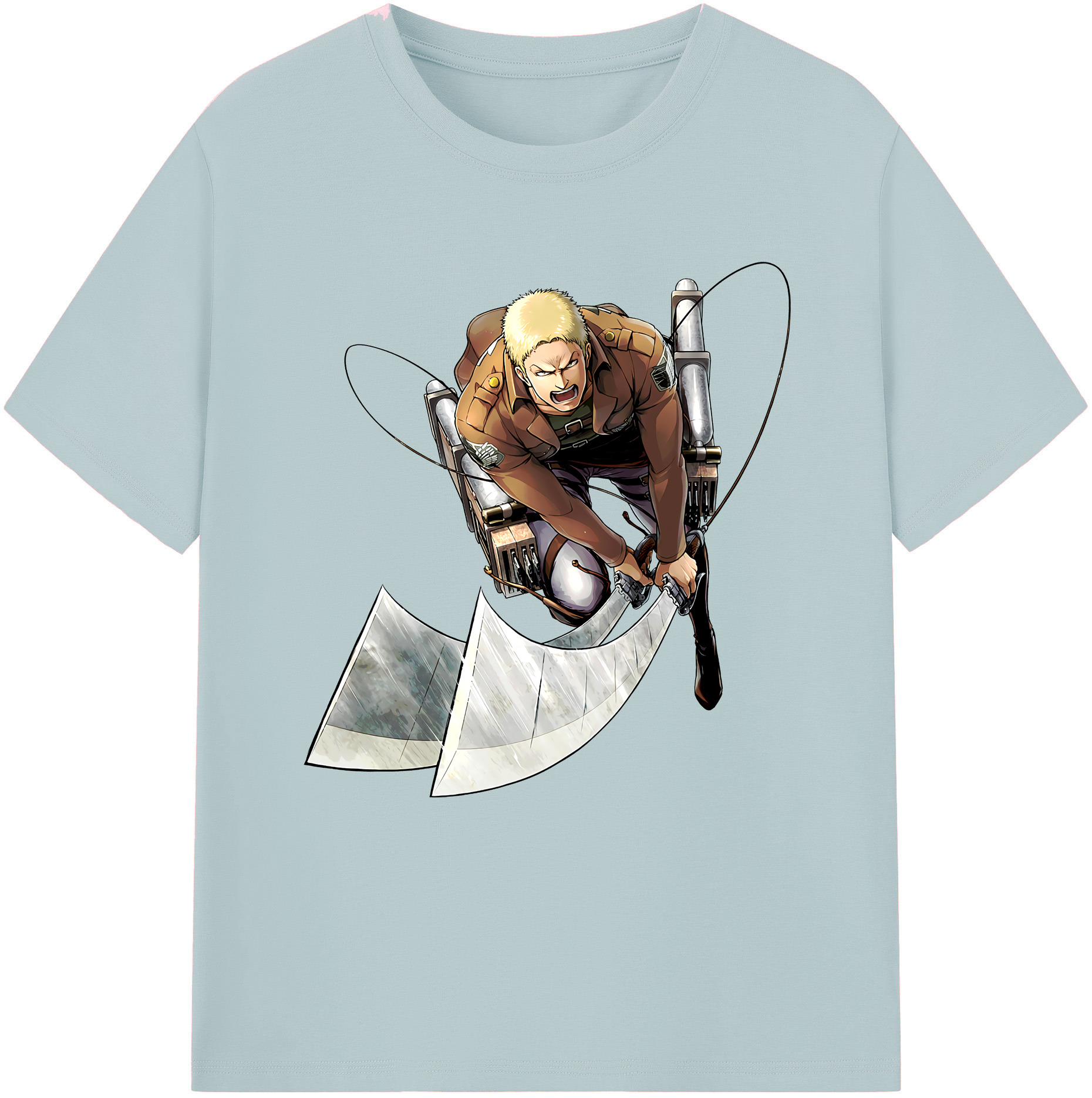 （画像用） 進撃の巨人 ライナー・ブラウン Attack on Titan Reiner Braun 綿100％半袖Tシャツ（フロントプリント）